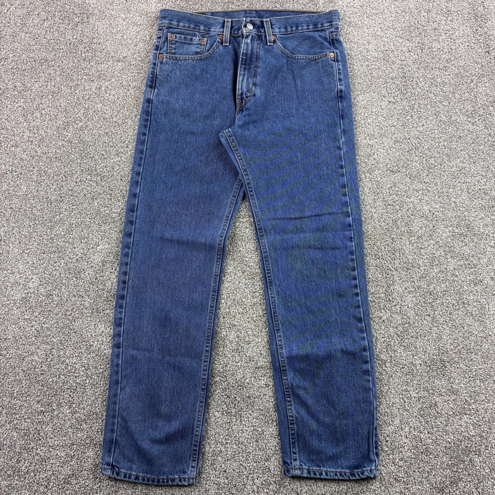 Levi's 505 Jeans Mens 31x30 Blue Denim Straight Leg Regular Fit 505-0216